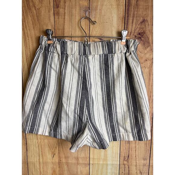CiSono Striped Linen Shorts with Pockets Women's Size L - Picture 3 of 5